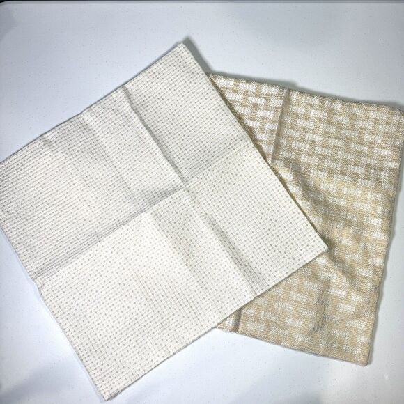 Home Brilliant Modern Framhouse‎ 2pk Throw Pillow Cover 18 x 18-Inch White Beige - Picture 5 of 5